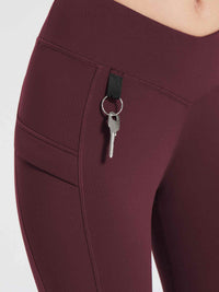 Thermo Wanderhose mit Taschen Hohe Taille Wasserabweisend Leggings