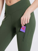 Thermo Wanderhose mit Taschen Hohe Taille Wasserabweisend Leggings