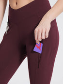 Thermo Wanderhose mit Taschen Hohe Taille Wasserabweisend Leggings