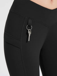 Thermo Wanderhose mit Taschen Hohe Taille Wasserabweisend Leggings