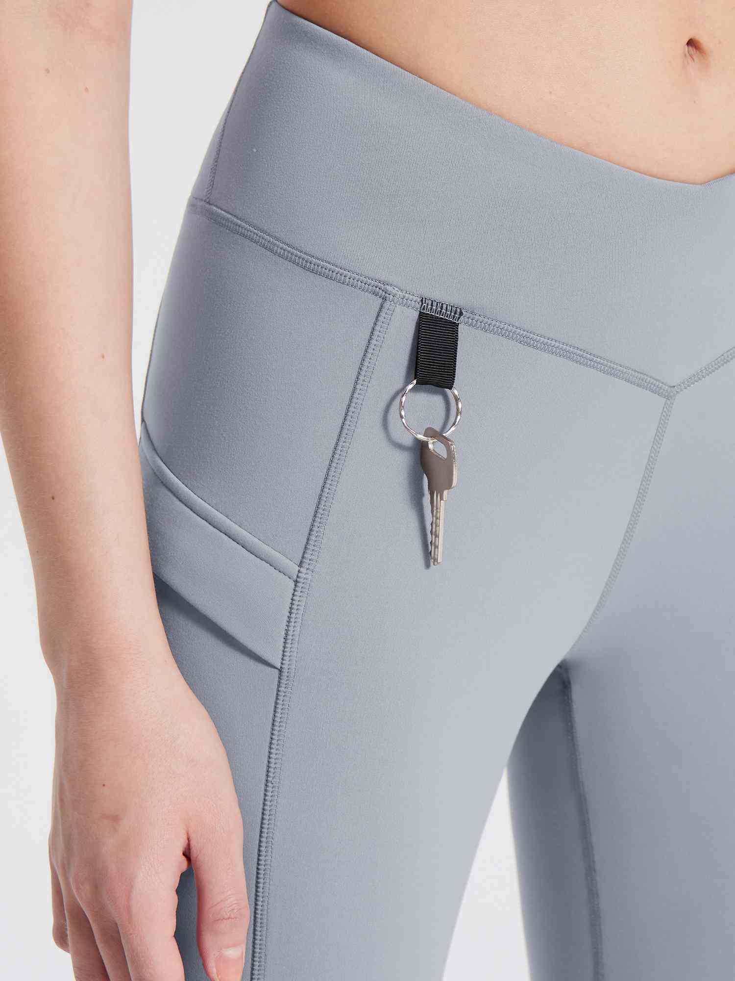 Thermo Wanderhose mit Taschen Hohe Taille Wasserabweisend Leggings