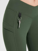 Thermo Wanderhose mit Taschen Hohe Taille Wasserabweisend Leggings