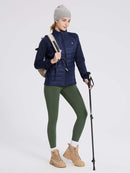 Thermo Wanderhose mit Taschen Hohe Taille Wasserabweisend Leggings