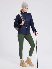 Thermo Wanderhose mit Taschen Hohe Taille Wasserabweisend Leggings