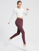 Fleece gefütterte Leggings Frauen thermische warme hohe Taille Tummy Control Workout Laufhosen mit Taschen Jeggings