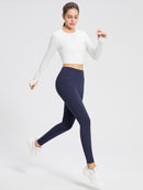 Fleece gefütterte Leggings Frauen thermische warme hohe Taille Tummy Control Workout Laufhosen mit Taschen Jeggings