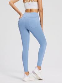 Fleece gefütterte Leggings Frauen thermische warme hohe Taille Tummy Control Workout Laufhosen mit Taschen Jeggings