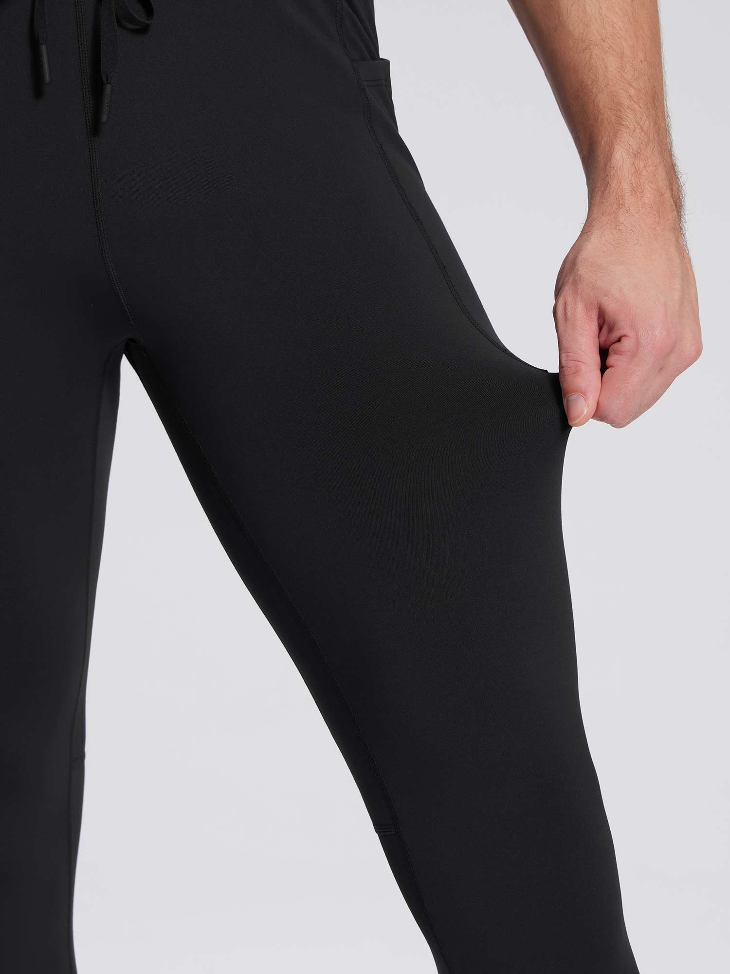 Herren Sporthose Winter Trainingshose Atmungsaktiv und Lang Tight Laufhose