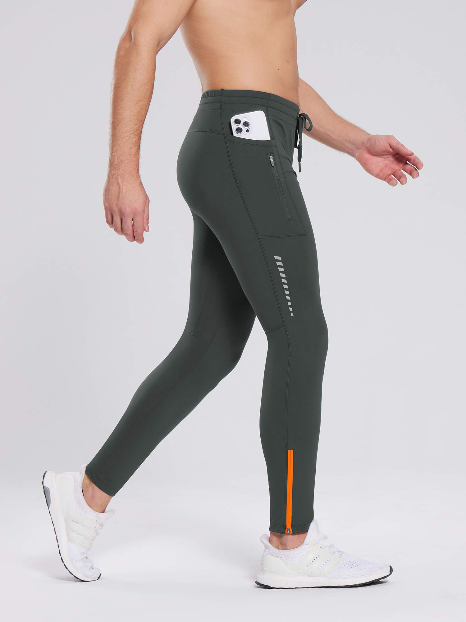 Herren Sporthose Winter Trainingshose Atmungsaktiv und Lang Tight Laufhose