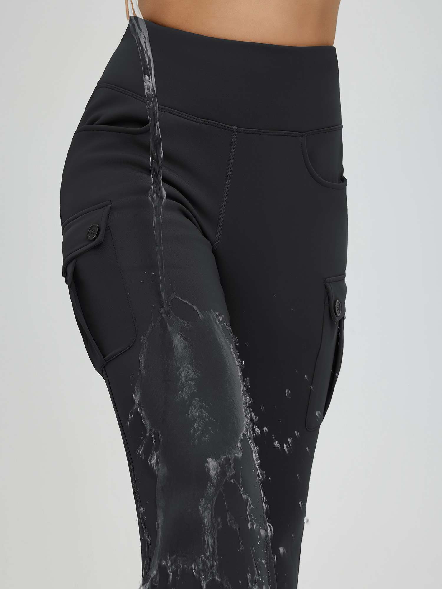 Damen-Outdoorhose aus dickem Fleece mit leicht ausgestelltem Bein