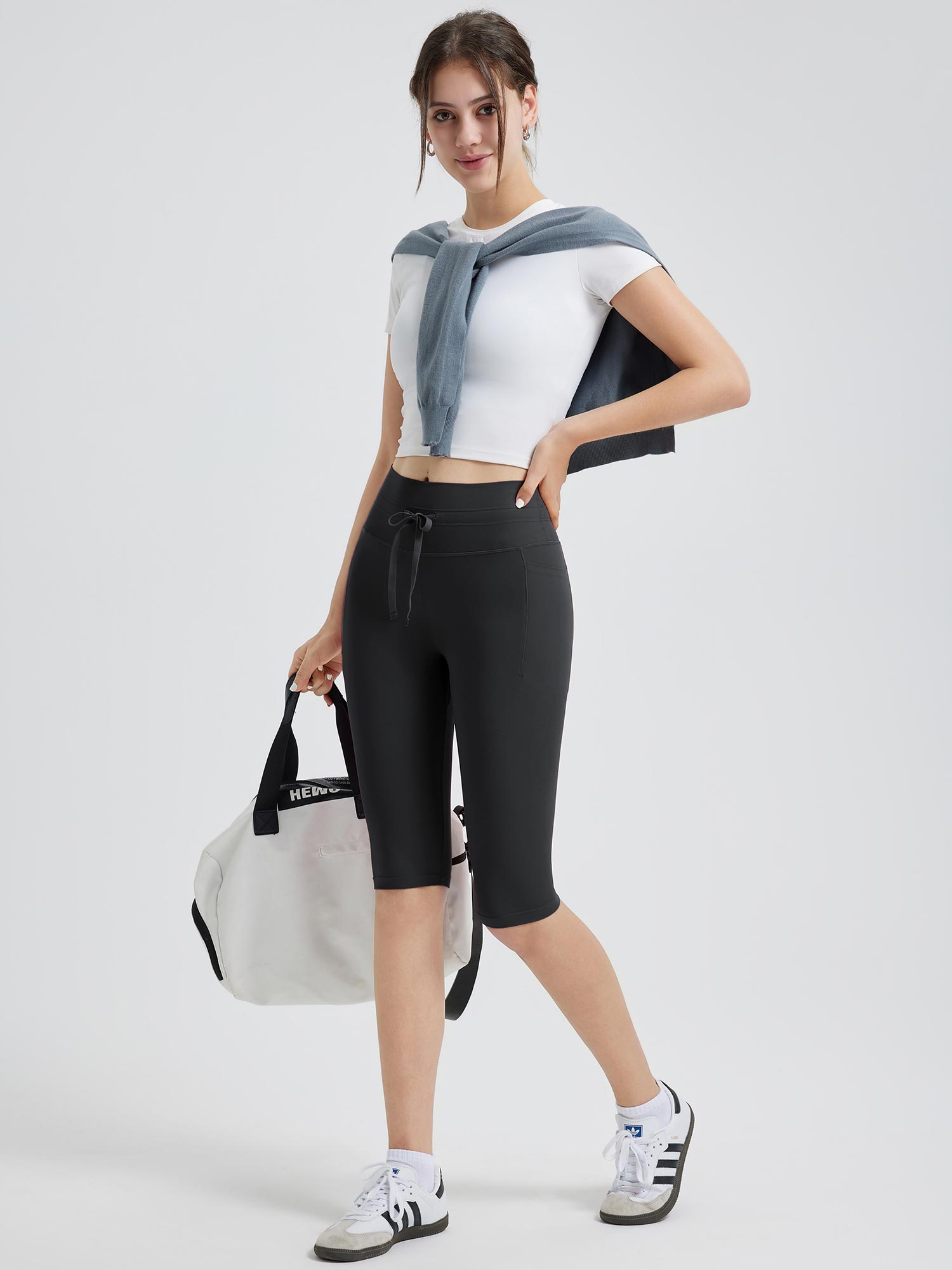 Power Glide Premium Stretch Caprihose mit hoher Taille