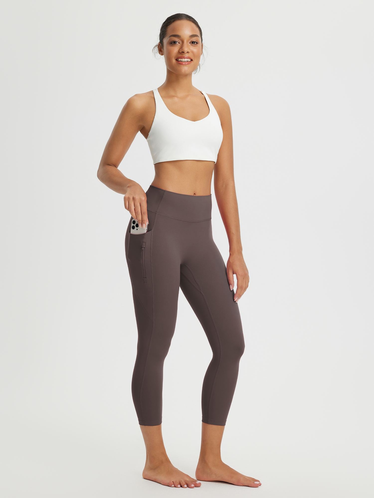 Damen 21"Capri-Leggings mit hoher Taille