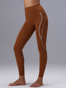 Freeleaf Gestreifte bedruckte Leggings mit hohem Bund 25" - DE-Baleaf