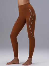 Freeleaf Gestreifte bedruckte Leggings mit hohem Bund 25" - DE-Baleaf