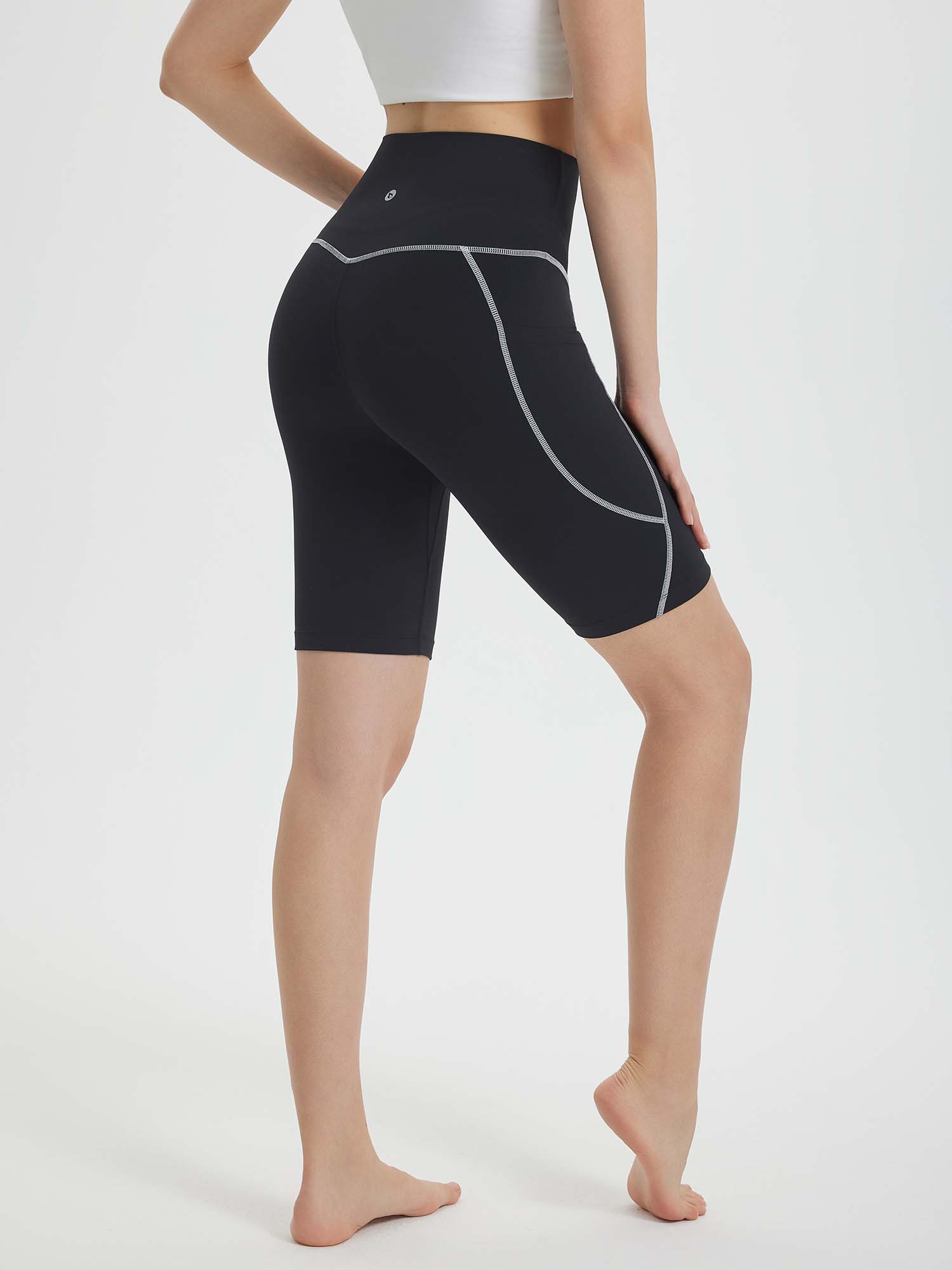 Damen 8" Bikershorts mit superhoher Taille