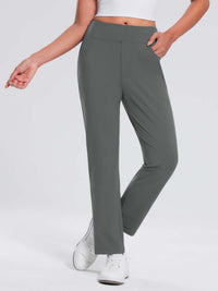 Damen Winter Stretch Wanderhose Schnelltrocken Leichte mit Reißverschlusstasche Freizeithose