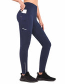 Damen Fahrradhose Lang mit Reißverschluss Warm Gefüttert Jogginghose Running Tights Thermo Laufhose