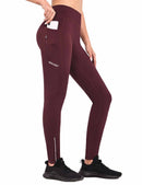 Damen Fahrradhose Lang mit Reißverschluss Warm Gefüttert Jogginghose Running Tights Thermo Laufhose