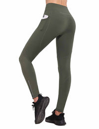 Damen Fahrradhose Lang mit Reißverschluss Warm Gefüttert Jogginghose Running Tights Thermo Laufhose