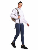 Damen Fahrradhose Lang mit Reißverschluss Warm Gefüttert Jogginghose Running Tights Thermo Laufhose