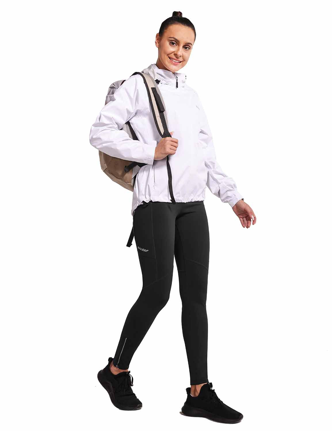 Damen Fahrradhose Lang mit Reißverschluss Warm Gefüttert Jogginghose Running Tights Thermo Laufhose