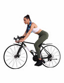 Damen Fahrradhose Lang mit Reißverschluss Warm Gefüttert Jogginghose Running Tights Thermo Laufhose