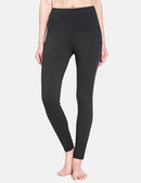 Damen Sport Leggings Winter Thermo Leggings wasserdichte Hohe Taille Fleece Gefütter Yogahose Blickdicht Slim Fit Wandern Laufhose mit Taschen