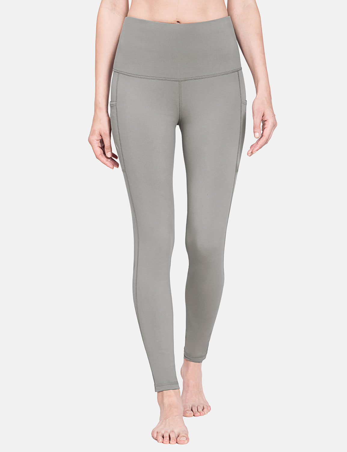 Damen Sport Leggings Winter Thermo Leggings wasserdichte Hohe Taille Fleece Gefütter Yogahose Blickdicht Slim Fit Wandern Laufhose mit Taschen