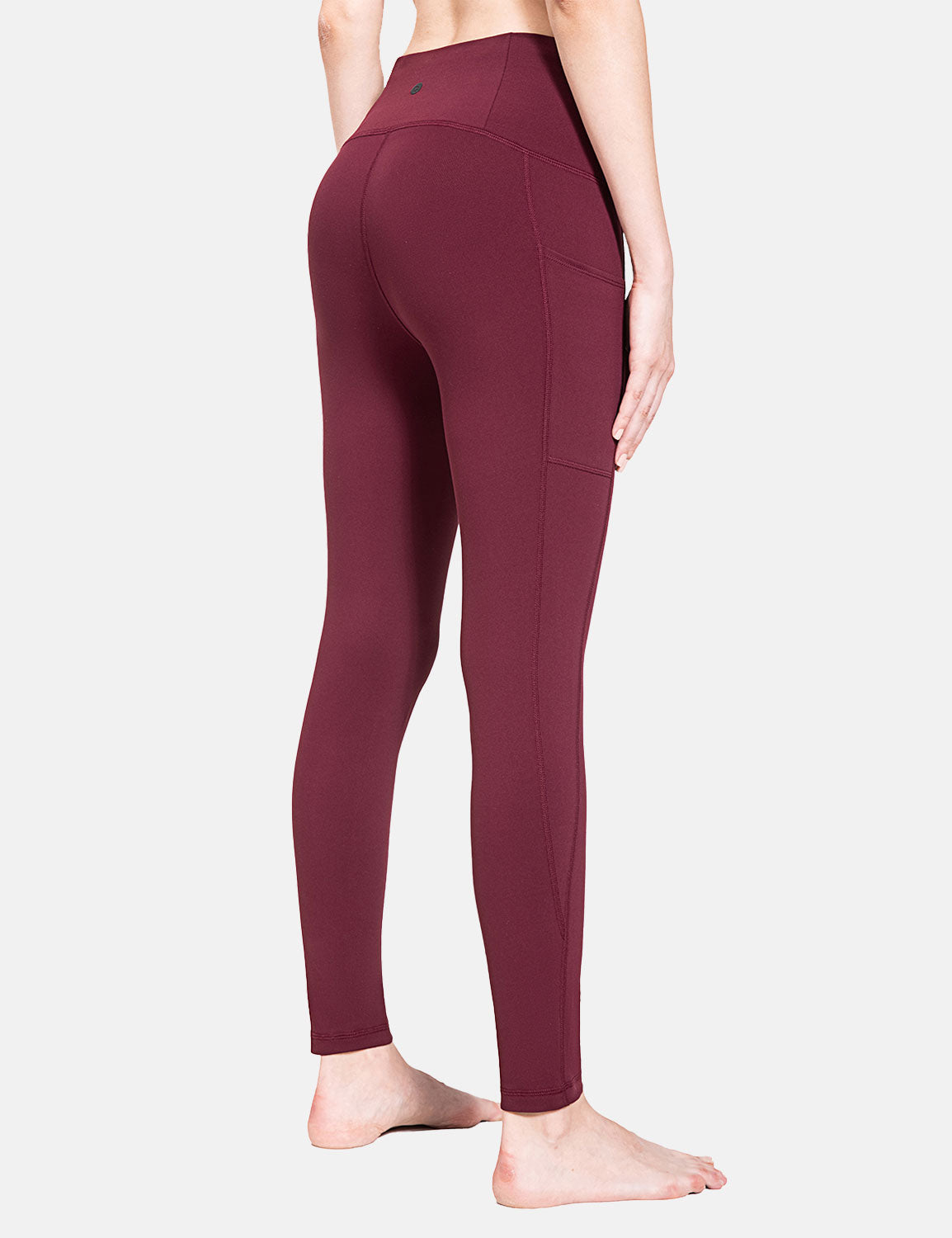 Damen Sport Leggings Winter Thermo Leggings wasserdichte Hohe Taille Fleece Gefütter Yogahose Blickdicht Slim Fit Wandern Laufhose mit Taschen