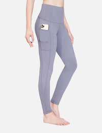 Damen Sport Leggings Winter Thermo Leggings wasserdichte Hohe Taille Fleece Gefütter Yogahose Blickdicht Slim Fit Wandern Laufhose mit Taschen