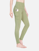 Damen Sport Leggings Winter Thermo Leggings wasserdichte Hohe Taille Fleece Gefütter Yogahose Blickdicht Slim Fit Wandern Laufhose mit Taschen