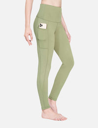 Damen Sport Leggings Winter Thermo Leggings wasserdichte Hohe Taille Fleece Gefütter Yogahose Blickdicht Slim Fit Wandern Laufhose mit Taschen