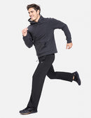 Herren Winter Fleece Gefütterte Outdoorhose Wasserdicht Wanderhose Thermohose Warm Skihose mit Reißverschlusstasche