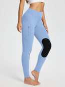 Damen Reithose Winter Reitleggings Kniebesatz wasserabwiesend Thermoleggings gefüttert mit Handytasche