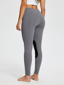Damen Reithose Winter Reitleggings Kniebesatz wasserabwiesend Thermoleggings gefüttert mit Handytasche
