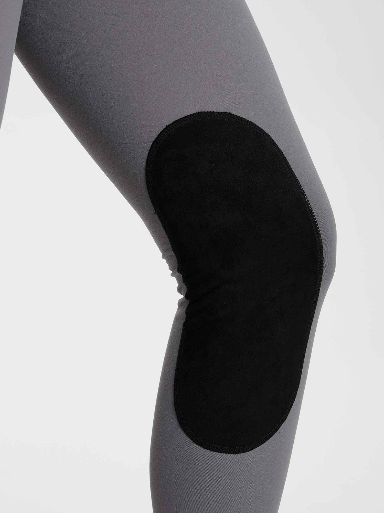 Damen Reithose Winter Reitleggings Kniebesatz wasserabwiesend Thermoleggings gefüttert mit Handytasche