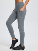 Damen Winter Wasserdicht Thermo Radhose Damen Fleece Gefüttert Winddicht Fahrradhose Lang 4D Gepolstert mit Tasche