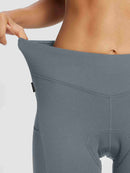 Damen Winter Wasserdicht Thermo Radhose Damen Fleece Gefüttert Winddicht Fahrradhose Lang 4D Gepolstert mit Tasche