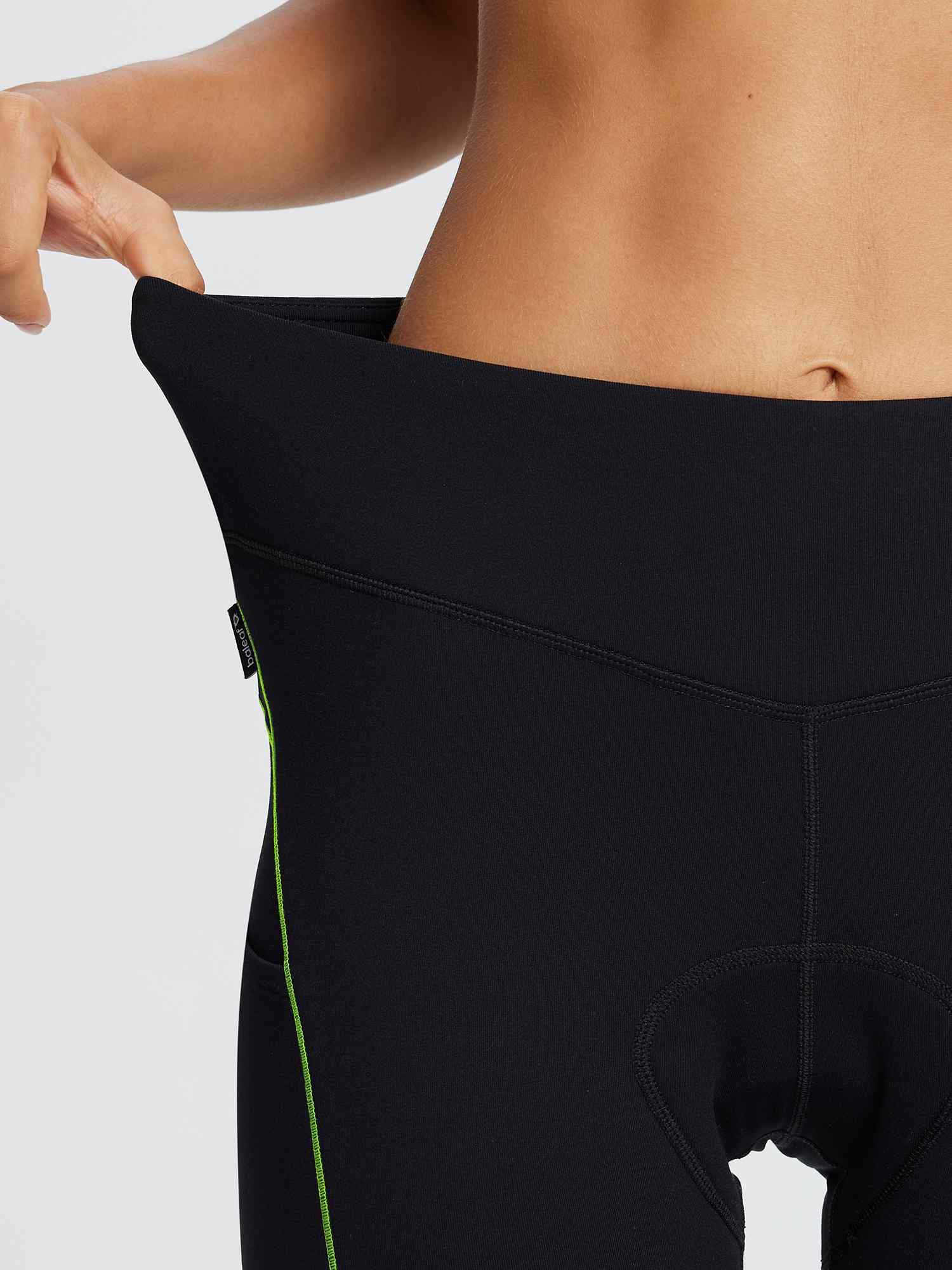 Damen Winter Wasserdicht Thermo Radhose Damen Fleece Gefüttert Winddicht Fahrradhose Lang 4D Gepolstert mit Tasche