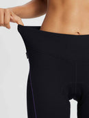 Damen Winter Wasserdicht Thermo Radhose Damen Fleece Gefüttert Winddicht Fahrradhose Lang 4D Gepolstert mit Tasche