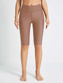 Damen Schwimmshorts Lang UV Shorts Bauchkontrolle Boardshorts Upf50+ Hohe Taille Schwimmunterteil mit Taschen