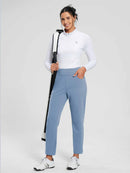 Damen Winter Stretch Wanderhose Schnelltrocken Leichte mit Reißverschlusstasche Freizeithose