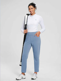 Damen Winter Stretch Wanderhose Schnelltrocken Leichte mit Reißverschlusstasche Freizeithose