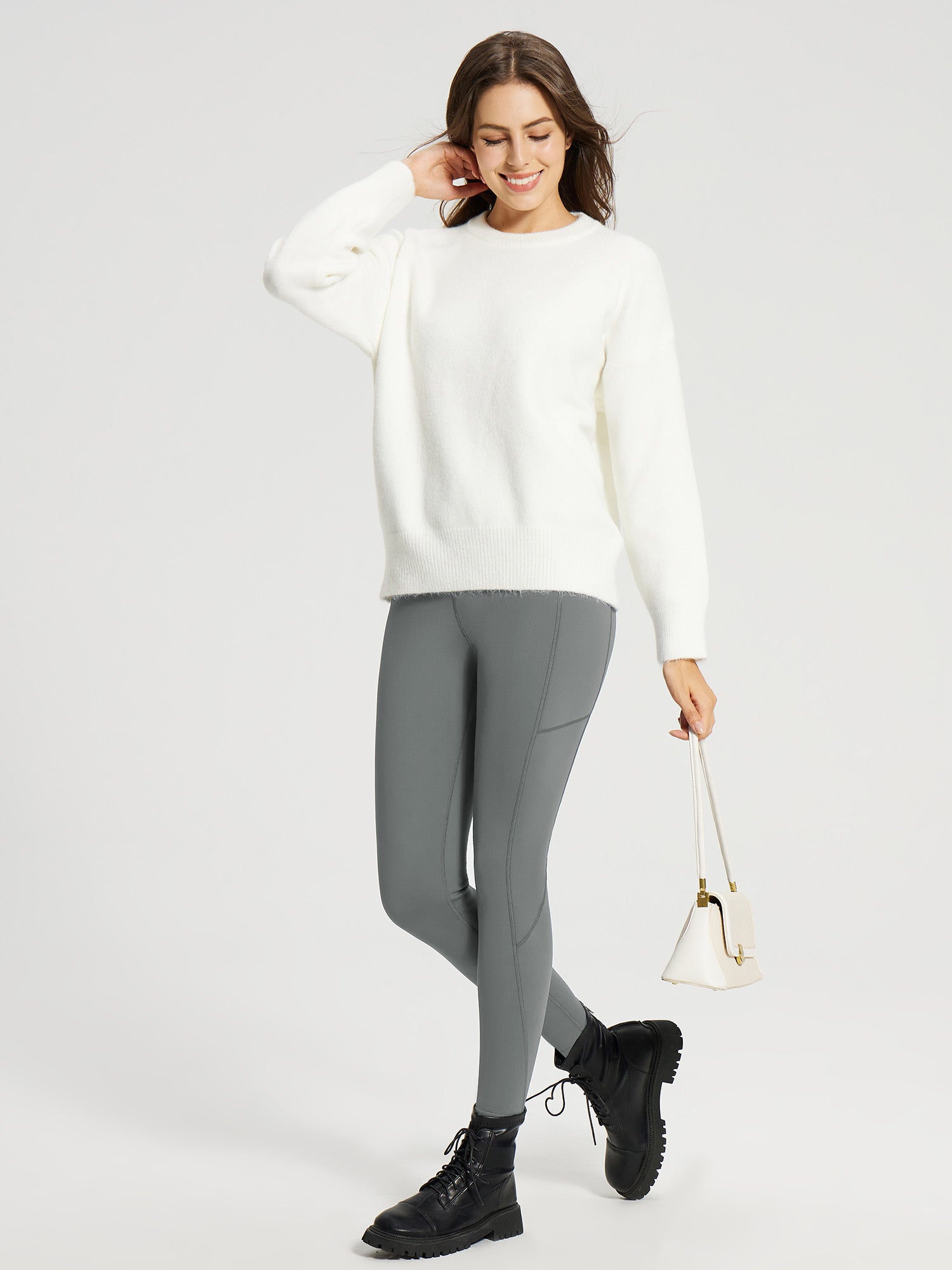 Laufhose aus dickem Fleece schmal geschnitten Leggings