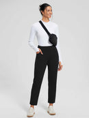 Damen Winter Stretch Wanderhose Schnelltrocken Leichte mit Reißverschlusstasche Freizeithose