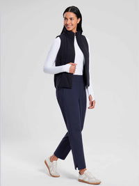 Damen Winter Stretch Wanderhose Schnelltrocken Leichte mit Reißverschlusstasche Freizeithose
