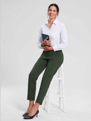 Damen Winter Stretch Wanderhose Schnelltrocken Leichte mit Reißverschlusstasche Freizeithose