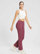 Yoga-Style-Leggings mit Fleecefutter hoher Taille und geradem Bein mit Taschen