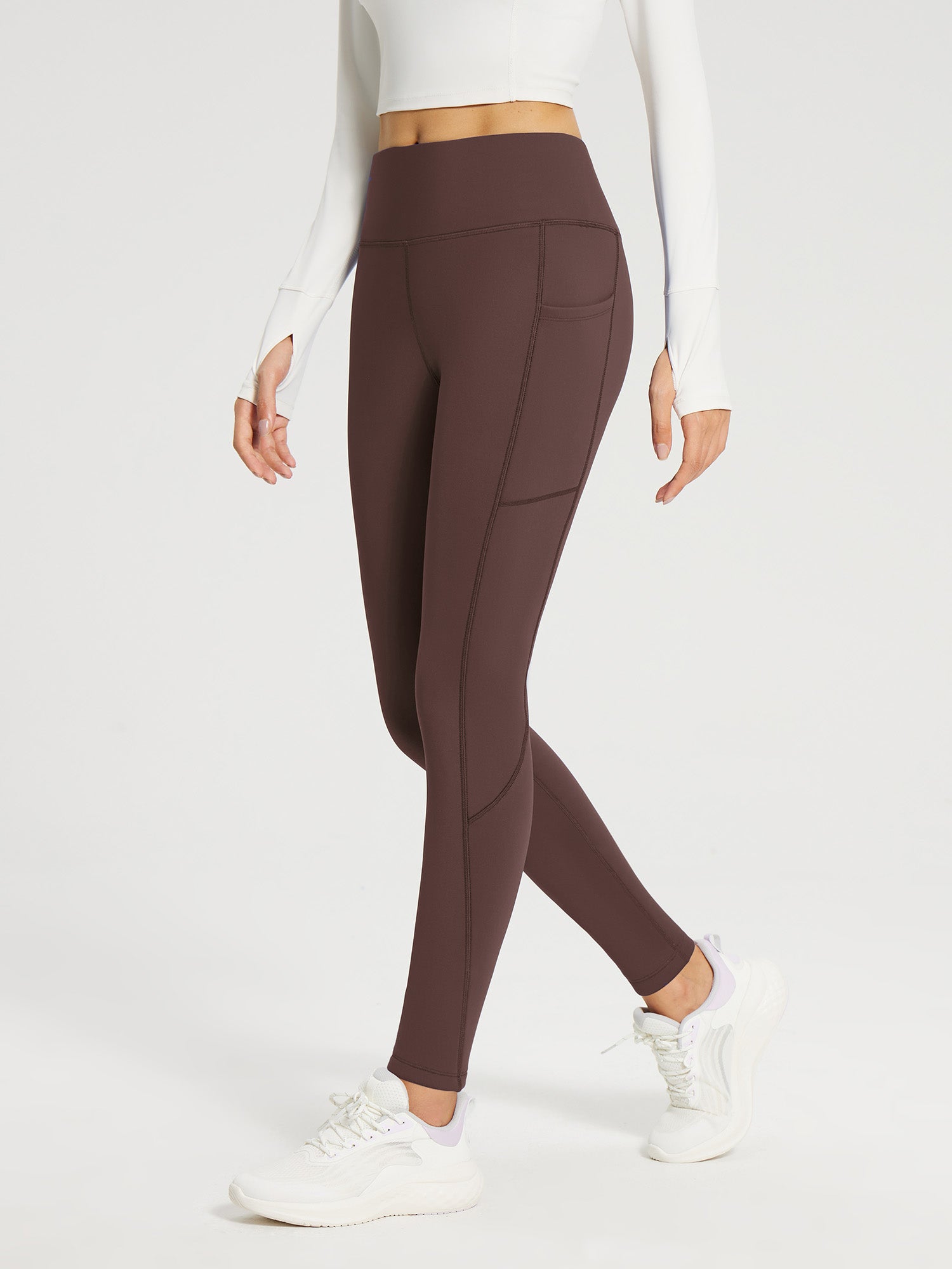 Laufhose aus dickem Fleece schmal geschnitten Leggings