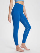 Damen Winter-Reithose Fleece-Reithose Vollbesatz Reithose Rei verschluss-Taschen Leggings